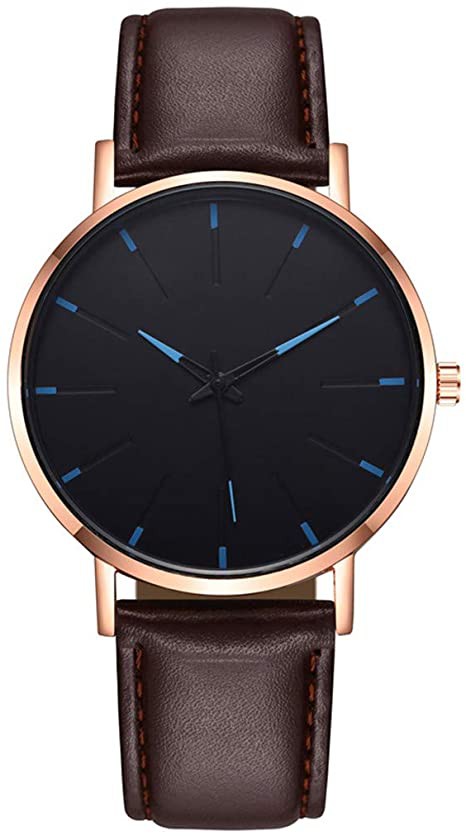 Watch Quartz Leather Black